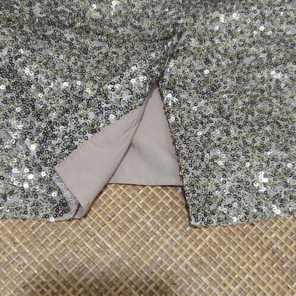 Chicos 0.5 Stephanie Sequin Pencil Skirt in Simply Shimmer Women's Size Small 6 - Picture 4 of 7
